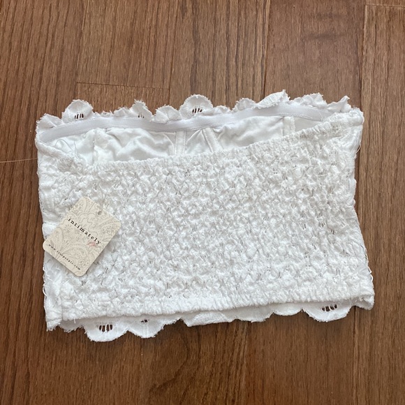 NWT Intimately Free people white Adella Corset Bra crop top - Picture 8 of 8